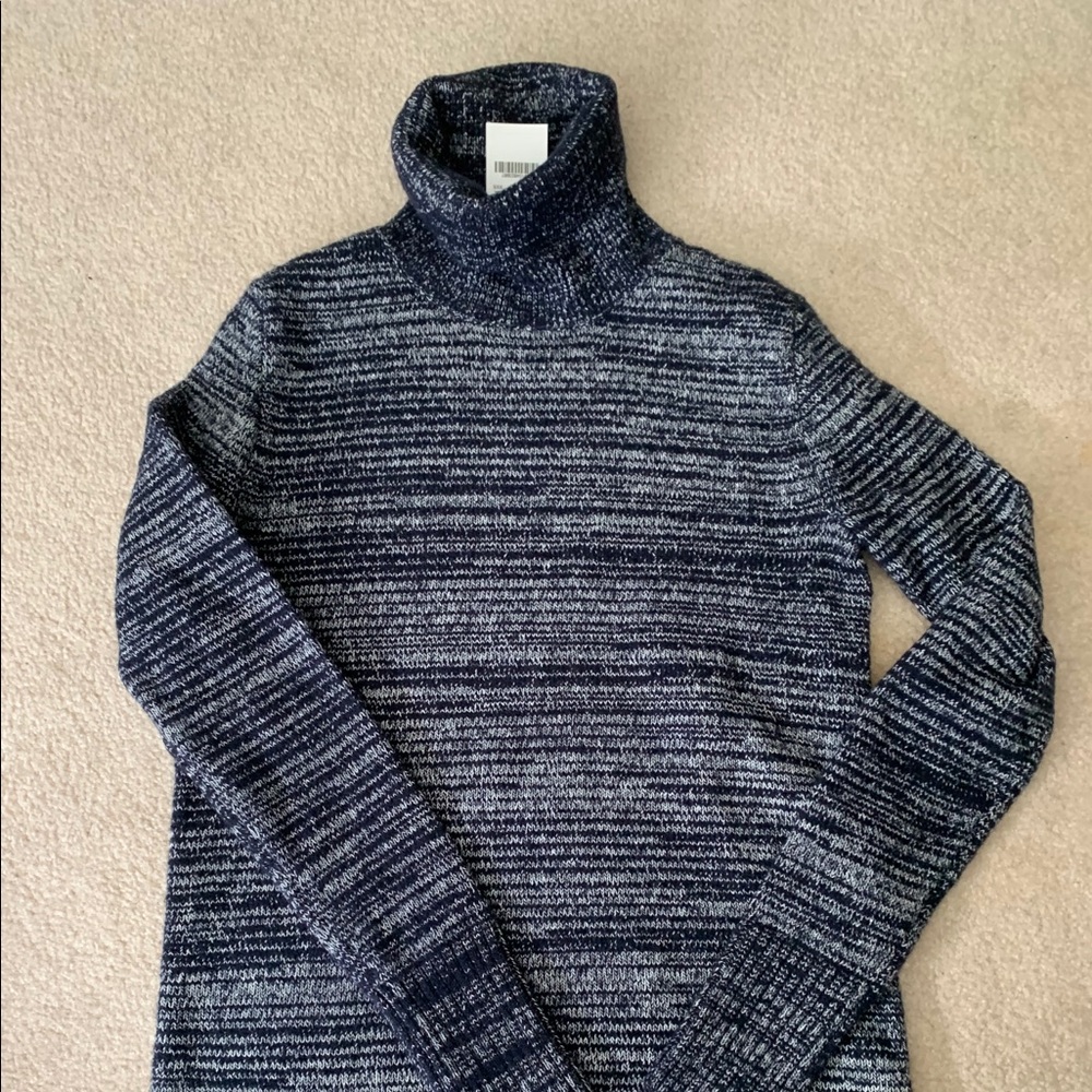 Navy white JCrew Mercantile XXS turtleneck sweater